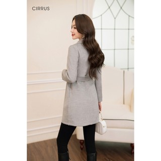 Áo manto nữ dạ ép hai mặt dáng lỡ CIRRUS 830130
