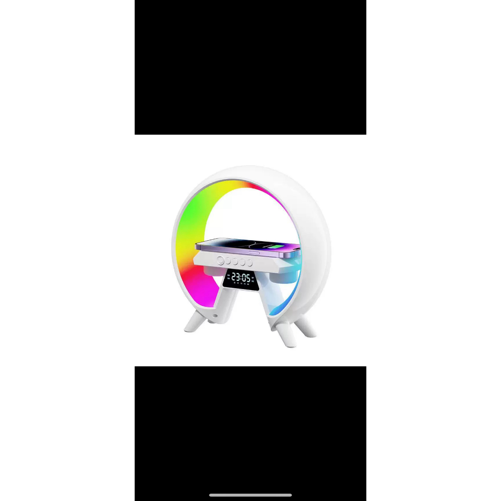 MOON SPEAKER - Loa Bluetooth Không Dây 15w Sạc Nhanh Có Đồng Hồ Cho Điện Thoại