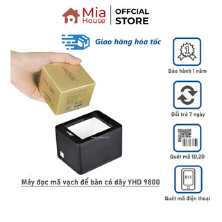 Máy quét mã vạch đa tia YHD 9800 2D - Máy Scan mã vạch Qr để bàn dùng cho Siêu thị, Cửa hàng