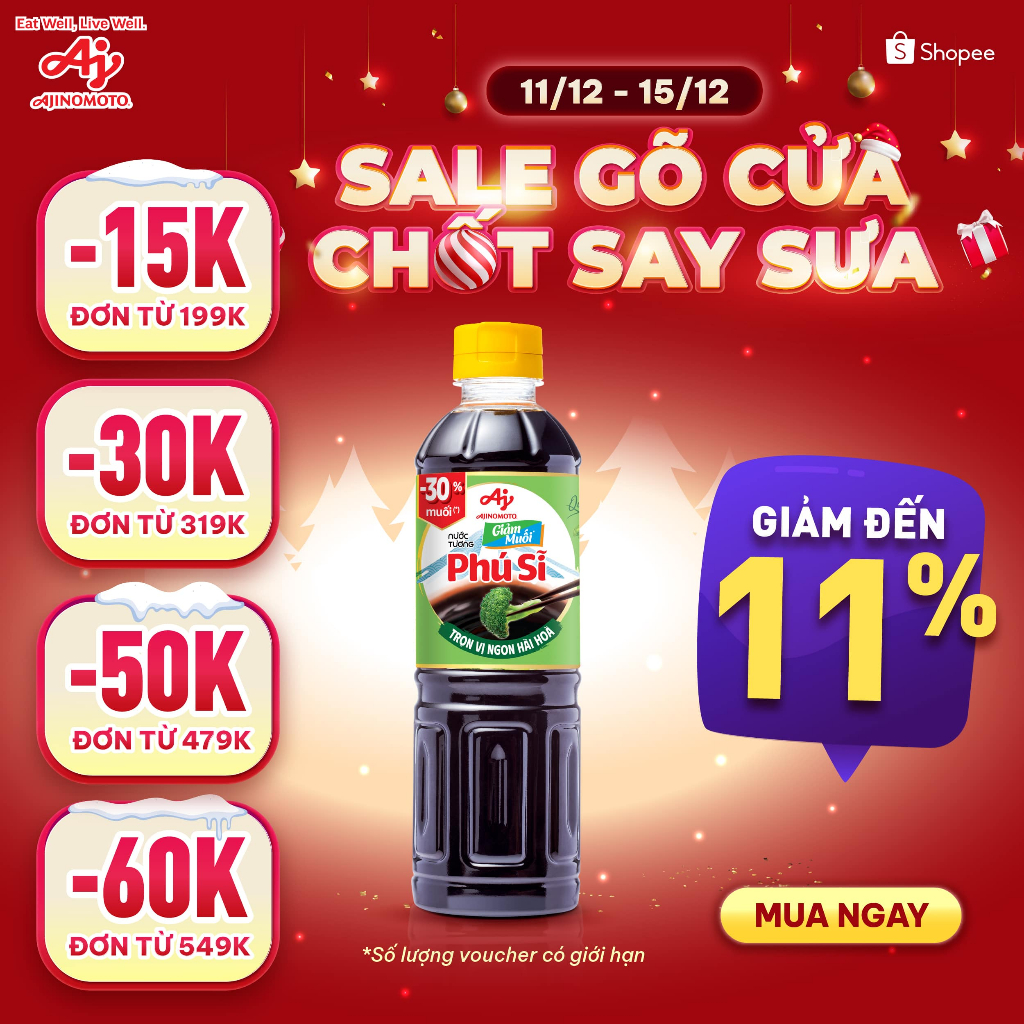 Combo 3 Chai Nước Tương "Phú Sĩ" giảm muối 240ml/Chai