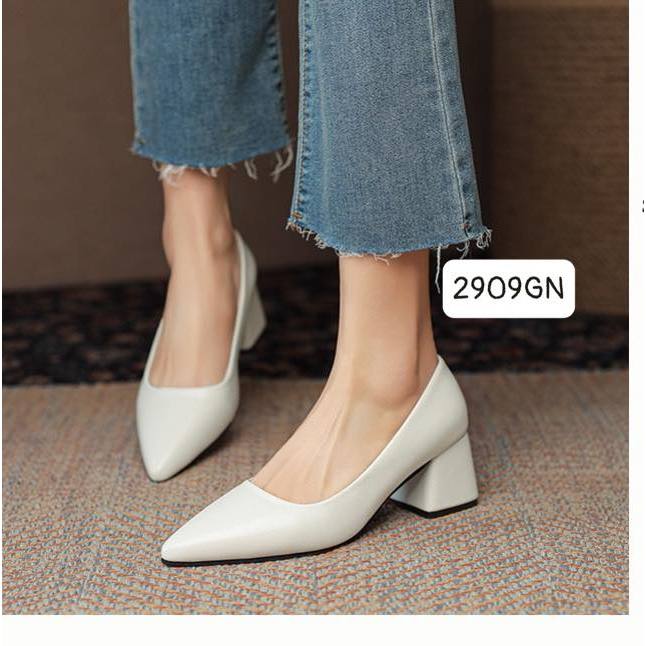 Giày Cao Gót Đế Vuông 2909GN