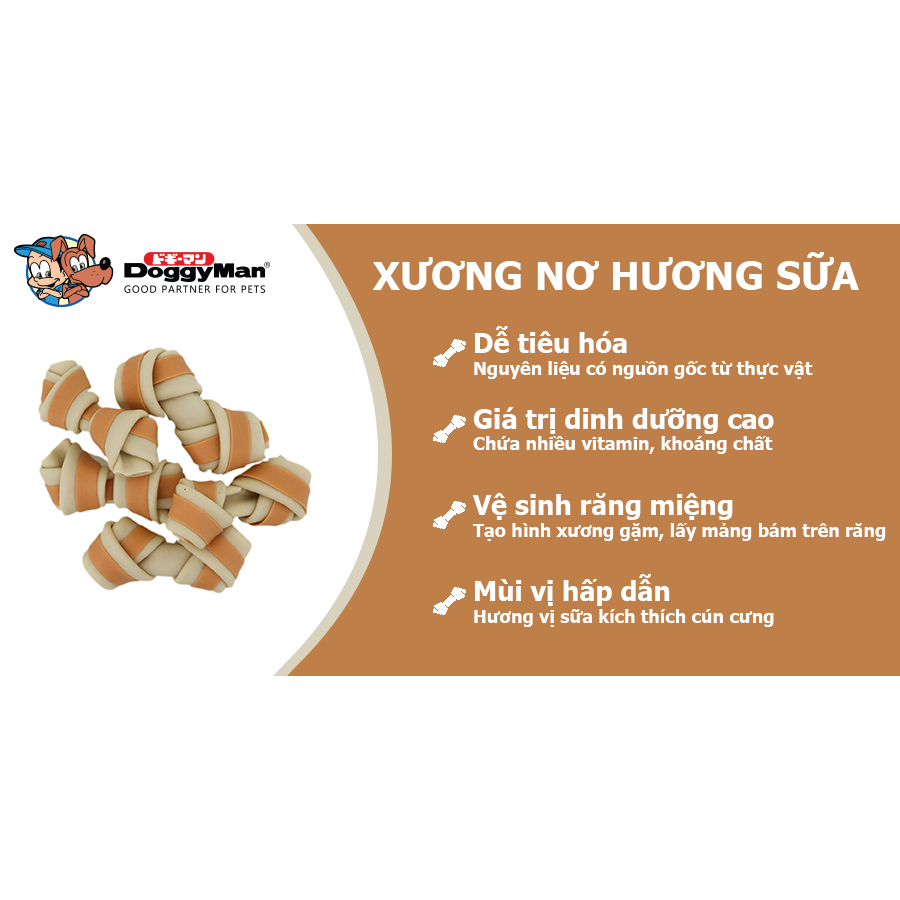 Xương nơ sạch răng cho chó DoggyMan - Bánh thưởng cho chó