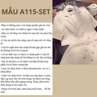 RẬP GIẤY A0 SET ÁO VÀ CHÂN VÁY MÃ A115