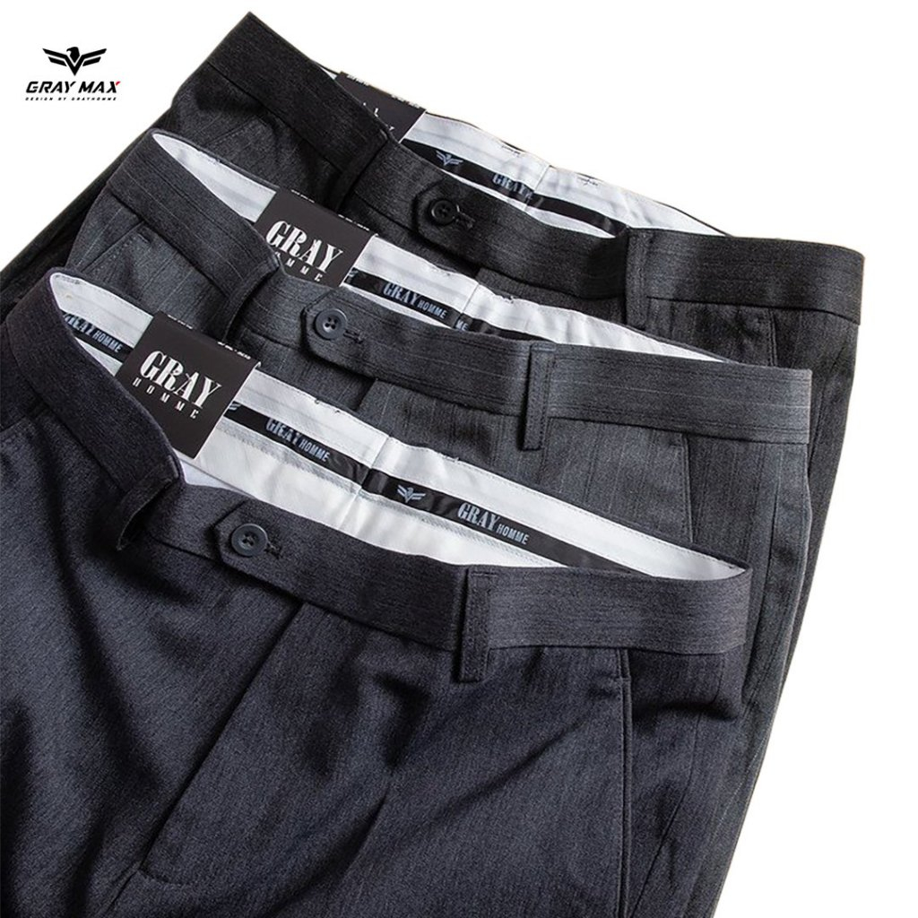 Quần Âu Nam kẻ sọc cao cấp dáng Slimfit, co giãn nhẹ, phom cứng cáp, phong cách trẻ trung