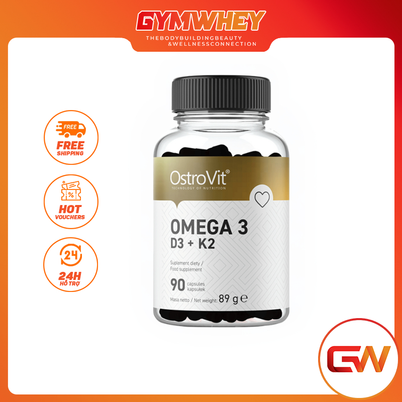 Ostrovit Omega 3 D3 K2 Viên Uống Hỗ Trợ Tăng Cường Trí Nhớ Chắc Khỏe Xương Khớp Phát Triển Chiều Cao