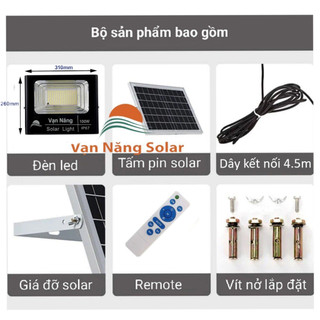 Đèn Pha Năng Lượng Mặt Trời 100W
