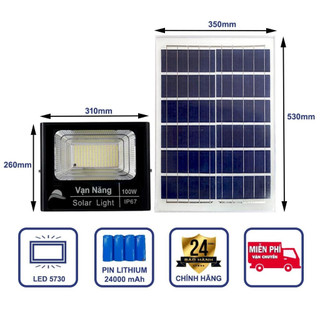Đèn Pha Năng Lượng Mặt Trời 100W