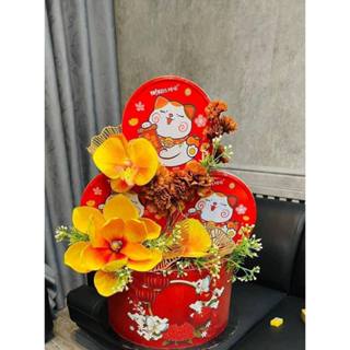 BÁNH QUY MÈO THẦN TÀI TRANG TRÍ NGÀY LỄ TẾT 3 MÀU MỚI