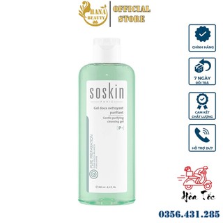 Gel rửa mặt loại bỏ vi khuẩn cho da dầu và mụn Soskin Gentle Purifying Cleansing Gel 250ml