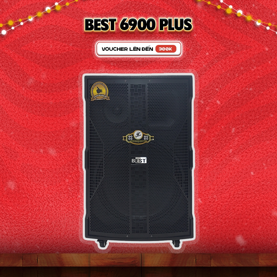 Loa kéo Best 6900 Plus | Bass 5 Tấc (800W), Kèm 2 Micro