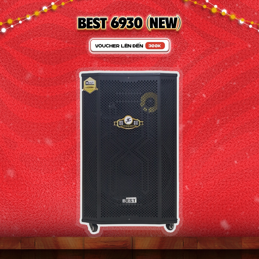 Loa kéo Best 6930 new 2023 | Bass 5 Tấc (1000W) Kèm 2 Micro