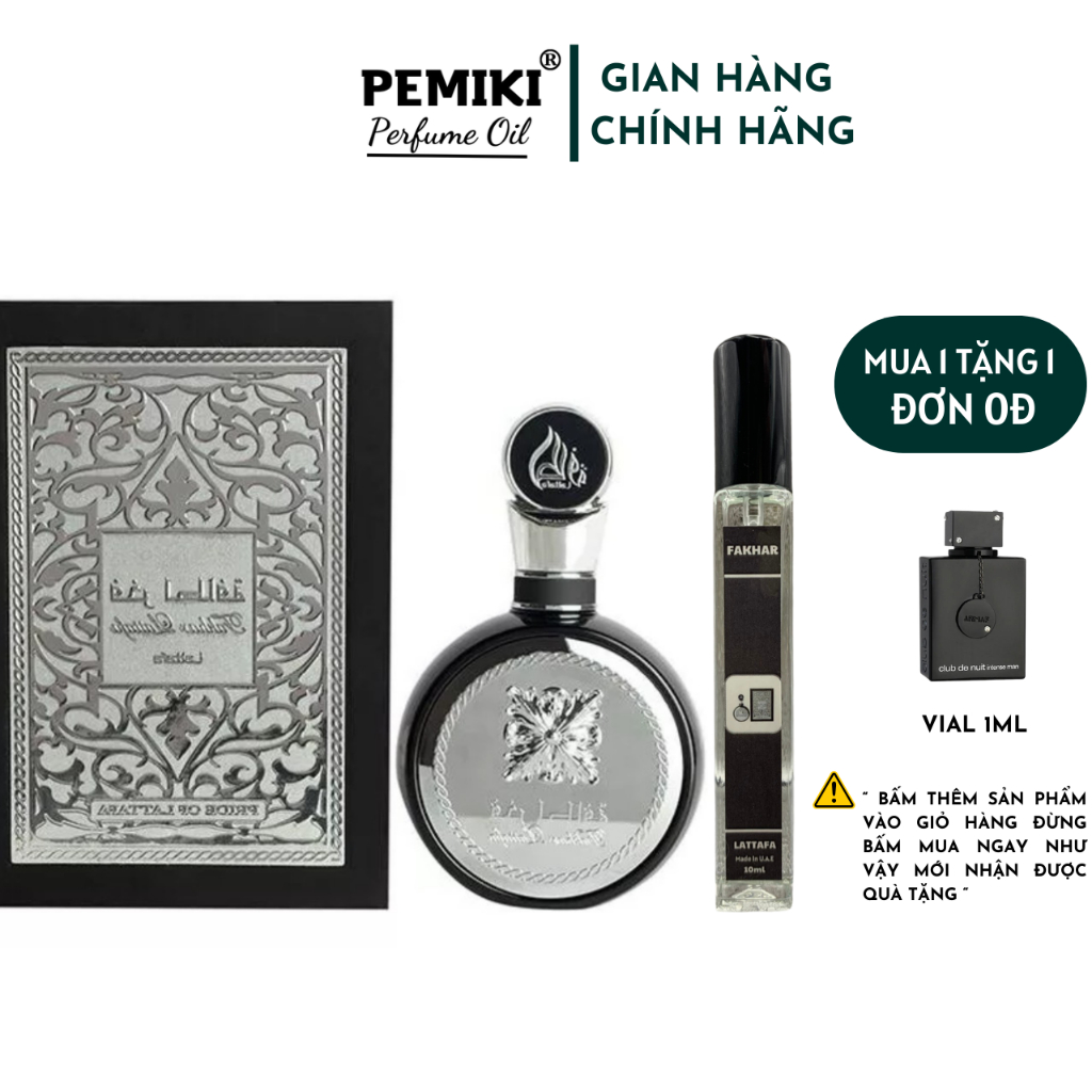 Nước hoa nam Fakhar Lattafa 10ml EDP nước hoa nội địa dubai mạnh mẽ bản lĩnh - PEMIKI Store