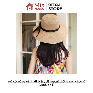 Mũ cói rộng vành, nón cói đi biển, dã ngoại thời trang cho nữ (Vành nhỡ)