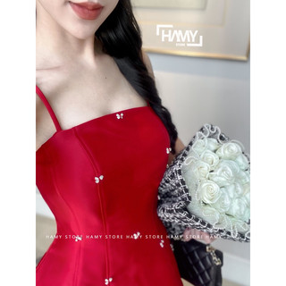 Đầm Đính Cườm Nơ Dây