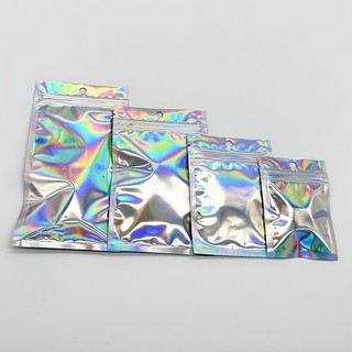 10 Túi zip hologram một mặt bạc một mặt trong