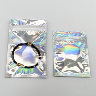 10 Túi zip hologram một mặt bạc một mặt trong
