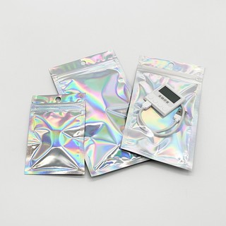 10 Túi zip hologram một mặt bạc một mặt trong