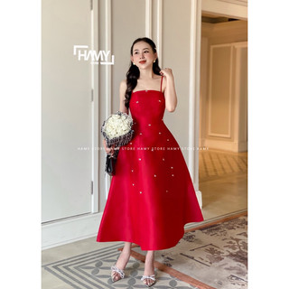 Đầm Đính Cườm Nơ Dây