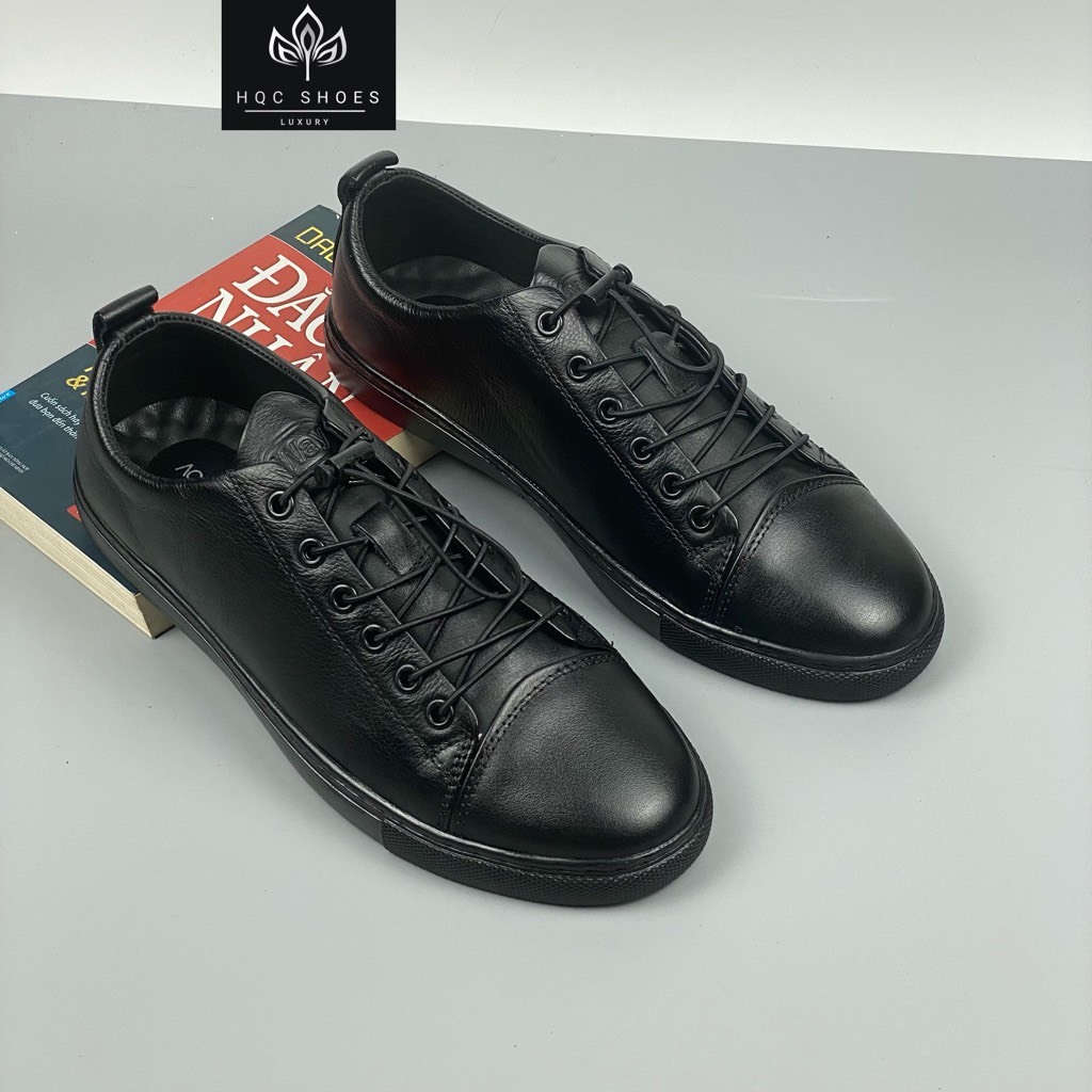 Giày thể thao nam da bò đế cao su đúc khâu chắc chắn bảo hành 1 năm HQ068
