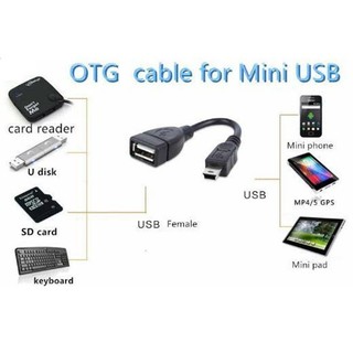 Cáp OTG đầu vuông Mini USB to USB