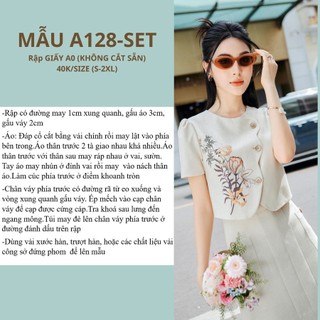RẬP GIẤY A0 SET ÁO VÀ CHÂN VÁY MÃ A128