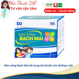 Men sống Bạch Mai bổ sung bào tử lợi khuẩn, Chính hãng Ecolife, hộp 20 ống