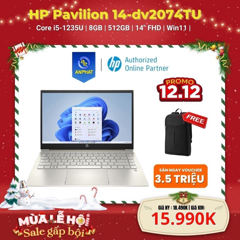 Laptop HP Pavilion 14-dv2074TU (Core i5-1235U | 8GB | 512GB |14 inch FHD)