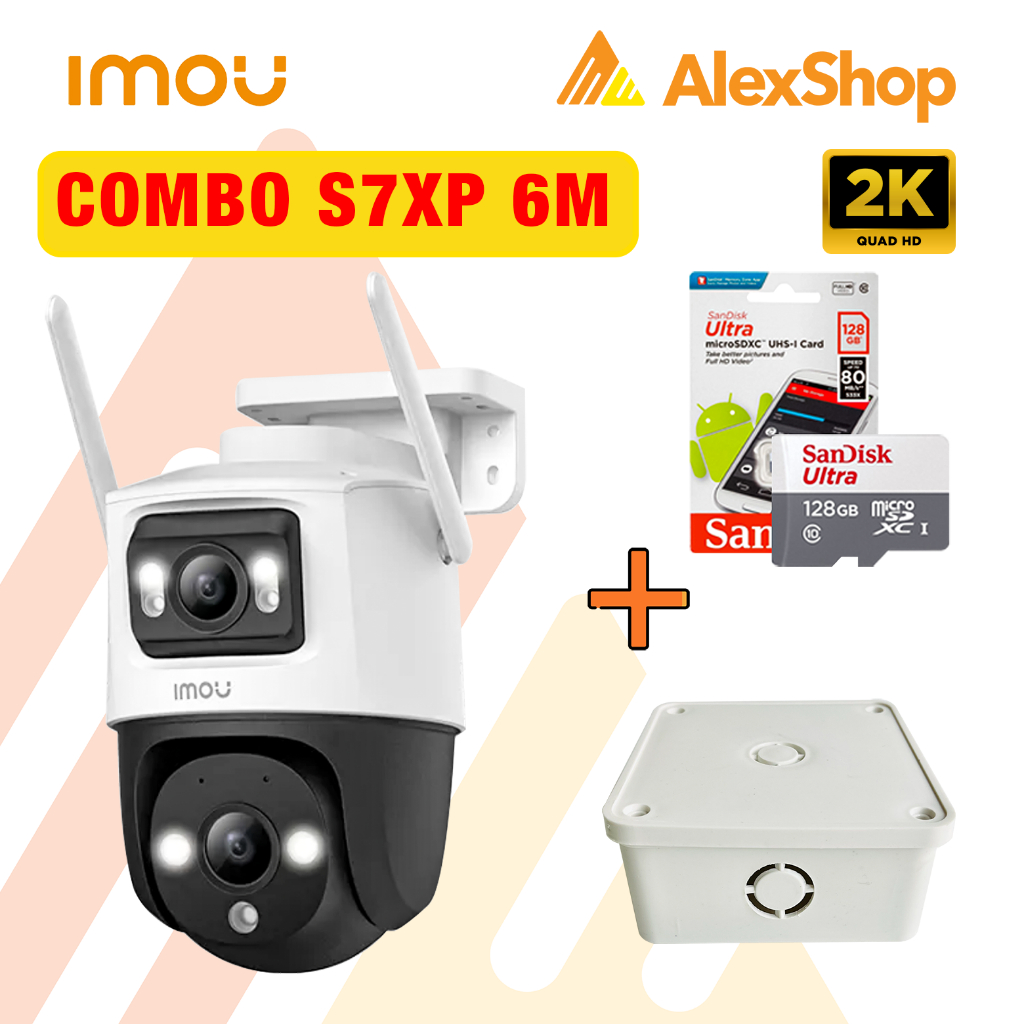 [COMBO-6MP] Camera Imou S7XP (2 Mắt - 6MP) + Thẻ 128Gb + Hộ Kỹ Thuật
