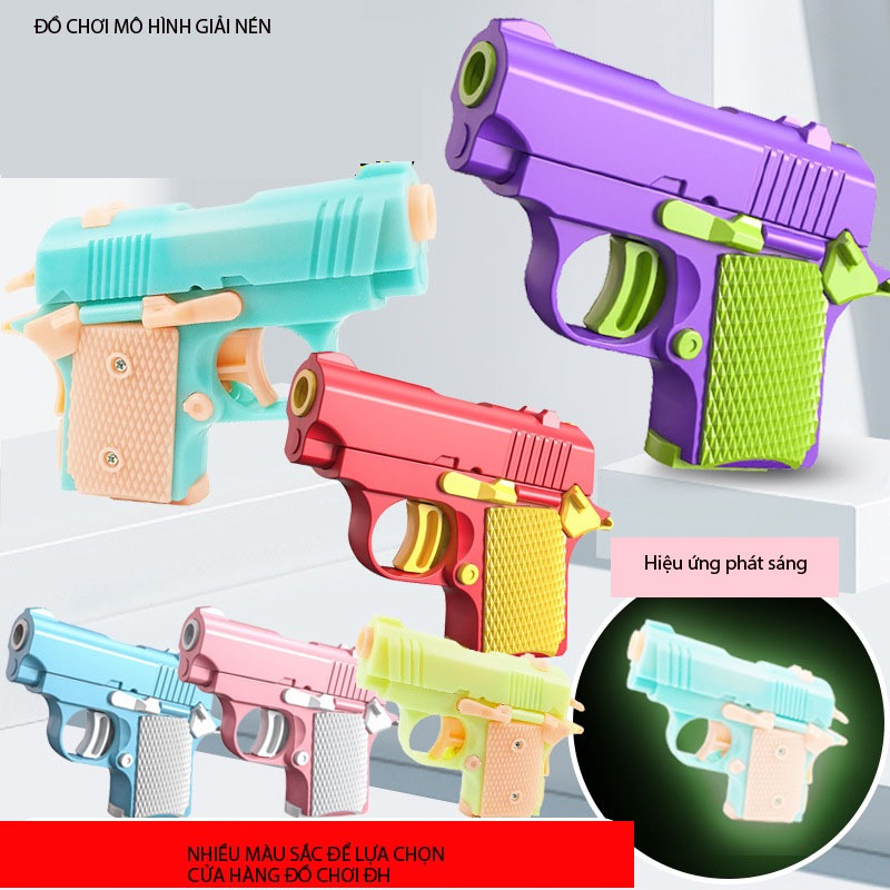 Đồ chơi mô hình giải nén súng cà rốt vô tri 3D-M1911