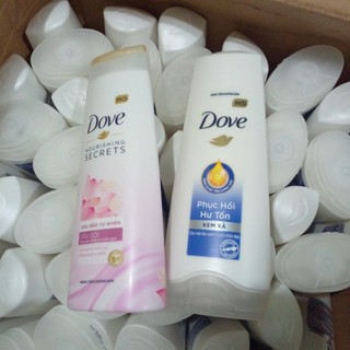 Combo dầu gội + dầu xả Dove phục hồi tóc hư tổn- Hàng tặng 140g