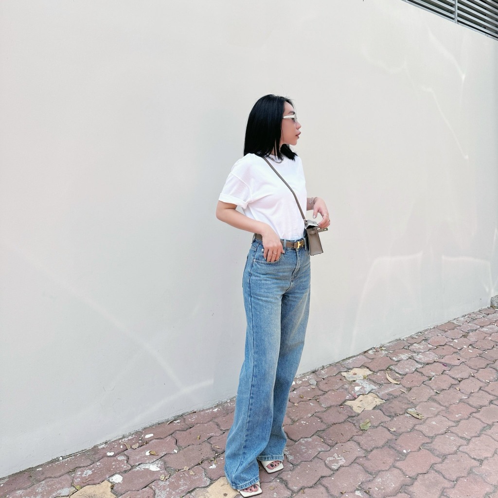 Quần jeans suông BASIC BOA JEANS