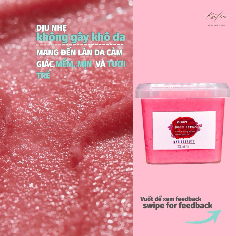 Muối tắm tẩy tế bào chết Berry Body Scrub 600gram | KATIEBEAUTY