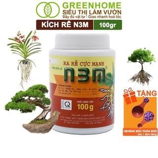 Phân Bón Lá Greenhome, N3M, Hũ 100gr, Ra Rễ Cực Mạnh Dùng Giâm, Chiết Cành, Ngâm Hạt, Chuyên Kiểng