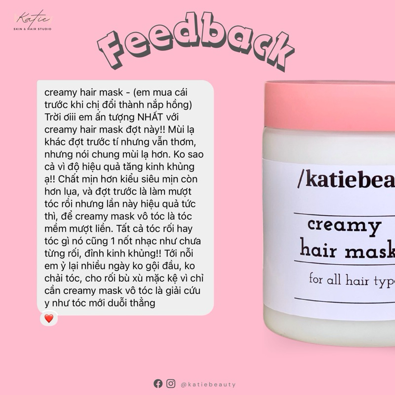 Kem ủ tóc Creamy Hair Mask 250g | KATIEBEAUTY