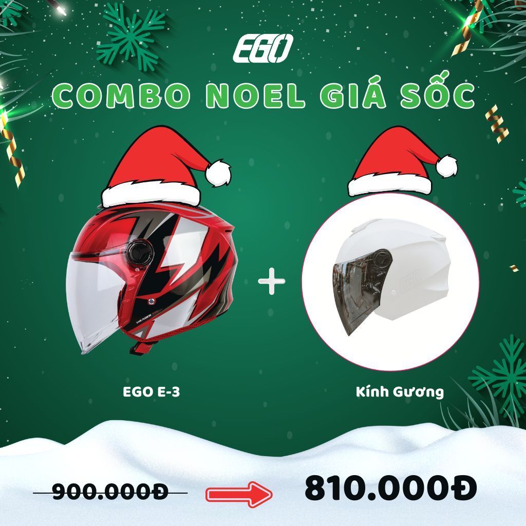 Mũ Bảo Hiểm 3/4 EGO E-3