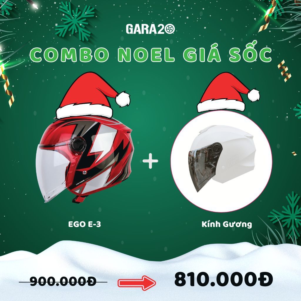 Mũ bảo hiểm 3/4 EGO E-3 - GARA20