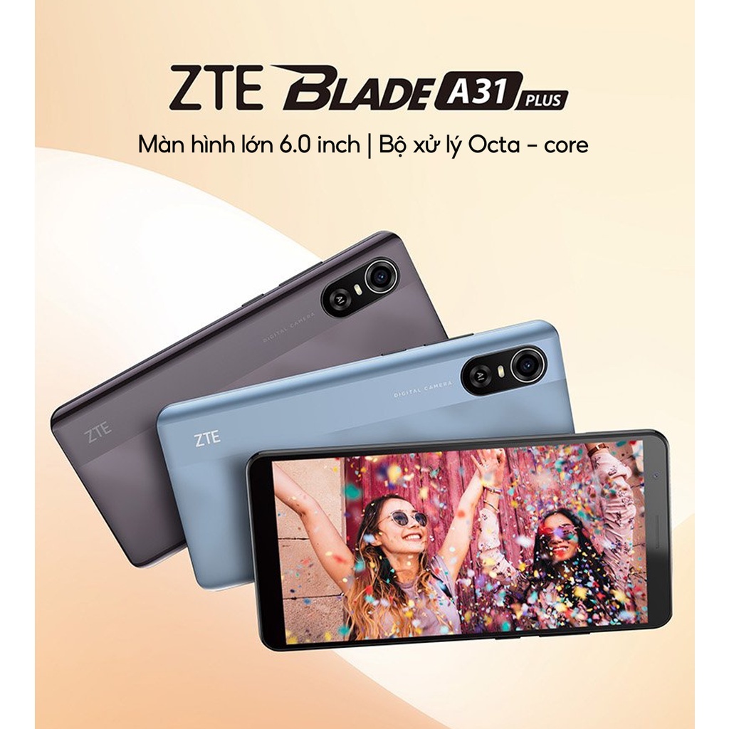 Điện Thoại ZTE Blade A31 Plus 2GB l 32GB, 6.0 inch | 3000 mAh - BH Chính Hãng