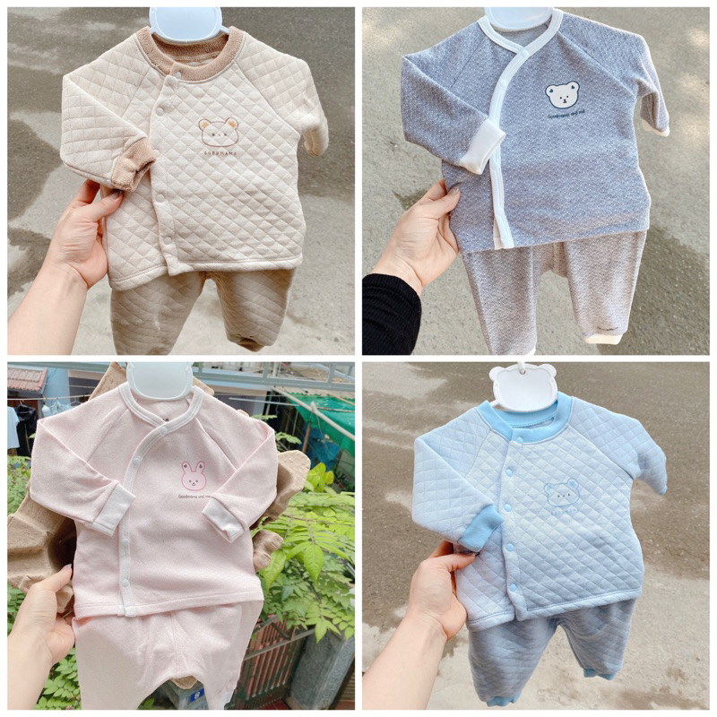 Goodmama- Bộ sơ sinh nỉ ấm cho bé sinh mùa Đông