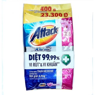 Bột giặt attack khử mùi hương hoa anh đào túi 3.8kg