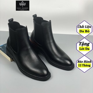 Giày chelsea boot cổ lửng chất liệu da bò nhập khẩu đế khâu chắc chắn HQ028
