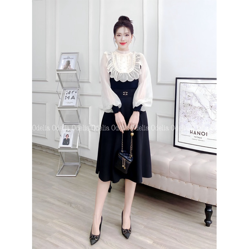 Áo len tăm mix tơ Odelia, dáng áo tiểu thư - A7312