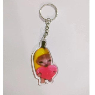 Móc khóa mèo chuối mèo méo meo mèo meo