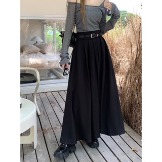  Chân váy ulzzang dáng dài midi xếp ly rối dài 90cm phong cách y2k Douyin màu đen ghi đi làm đi học đi chơi đều xinh CV84 