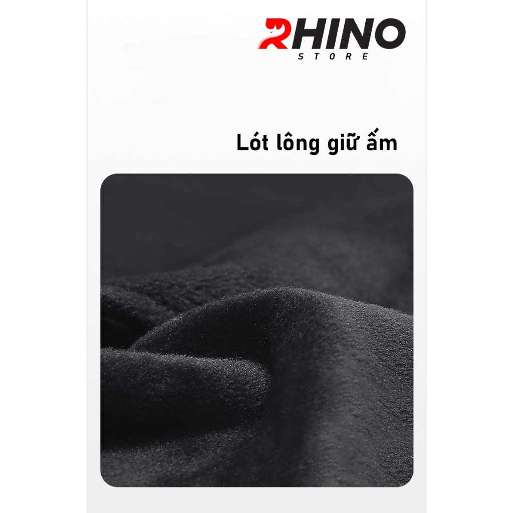 Găng tay giữ ấm mùa đông chống gió Rhino G9013 Bao tay chống trượt đi xe máy, xe đạp lót nỉ cho nam nữ