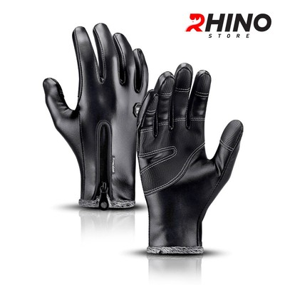 Găng tay giữ ấm mùa đông chống gió Rhino G9013 Bao tay chống trượt đi xe máy, lót nỉ cho nam nữ