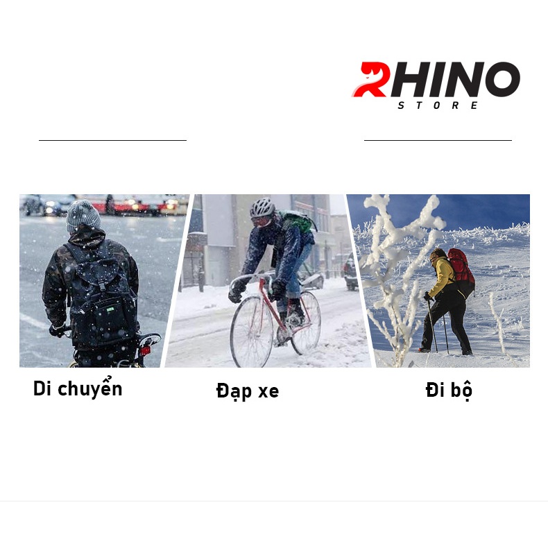 Găng tay giữ ấm mùa đông chống gió Rhino G9012 Bao tay chống trượt đi xe máy, xe đạp lót nỉ cho nam nữ