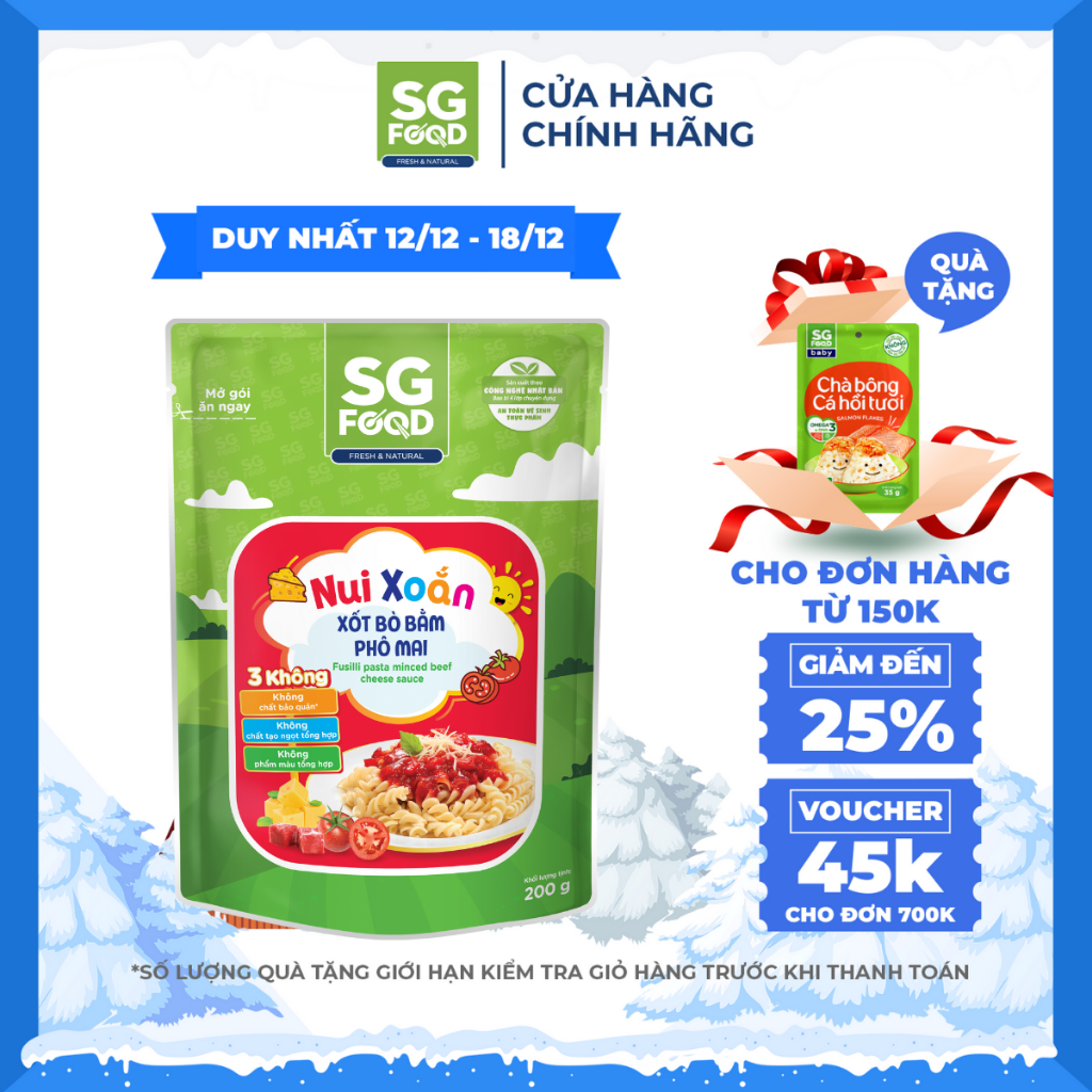 Nui xoắn xốt bò bằm phô mai Sài Gòn Food 200g