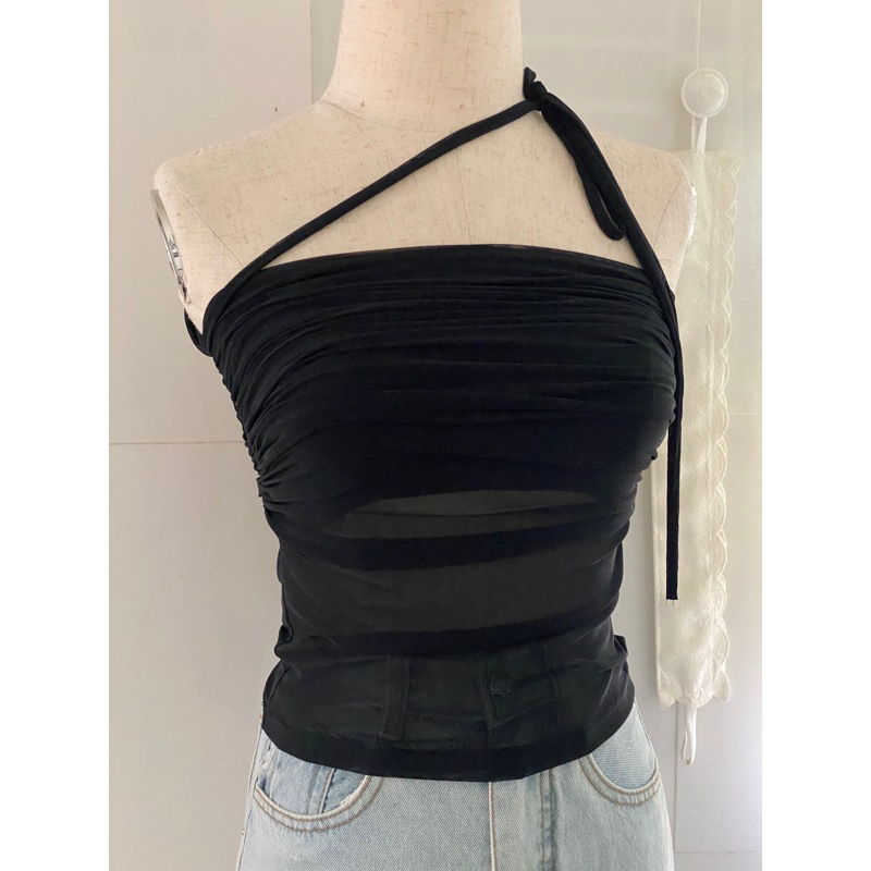 Áo ống lưới hoa