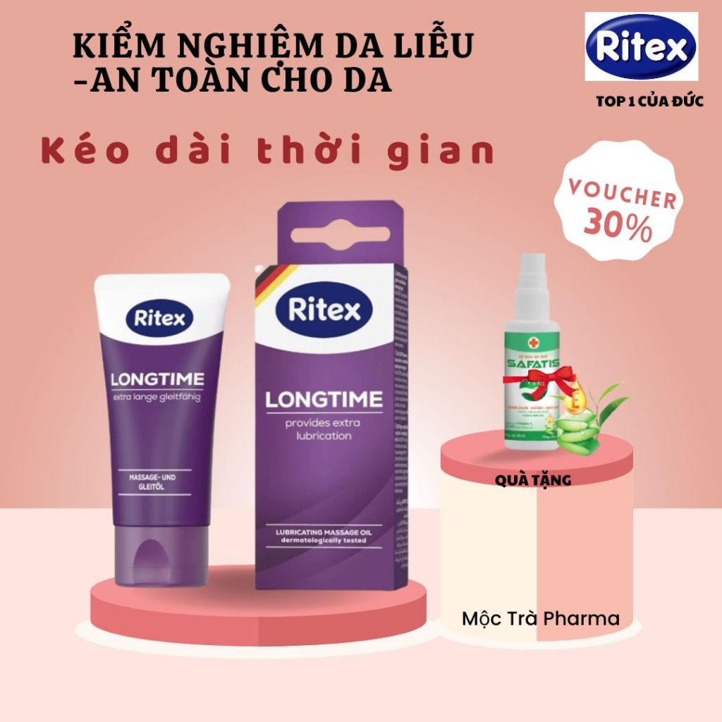 Gel bôi trơn kéo dài thời gian Ritex Longtime 50ml/chai
