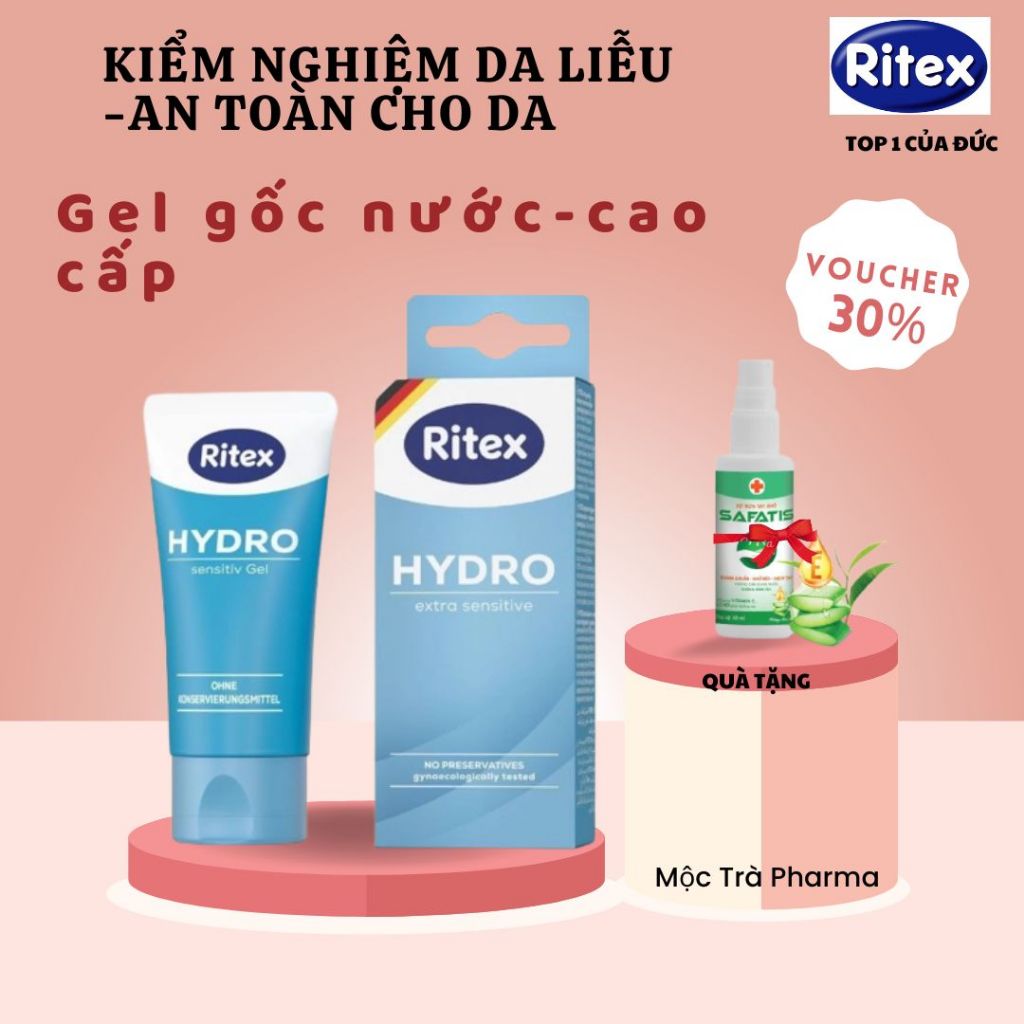 Gel bôi trơn Ritex Hydro gốc nước 50ml/chai